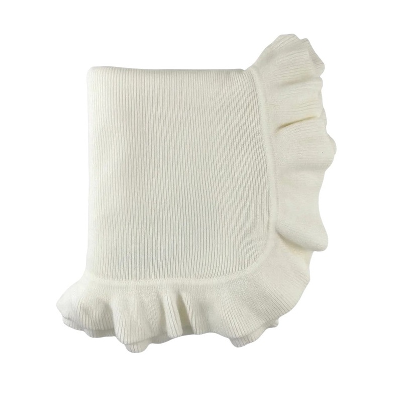 Ruffle Blanket – Ivory