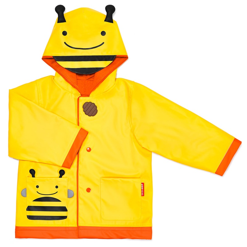 Skip Hop Zoo Little Kid Raincoat, Large (5-6) – Bee
