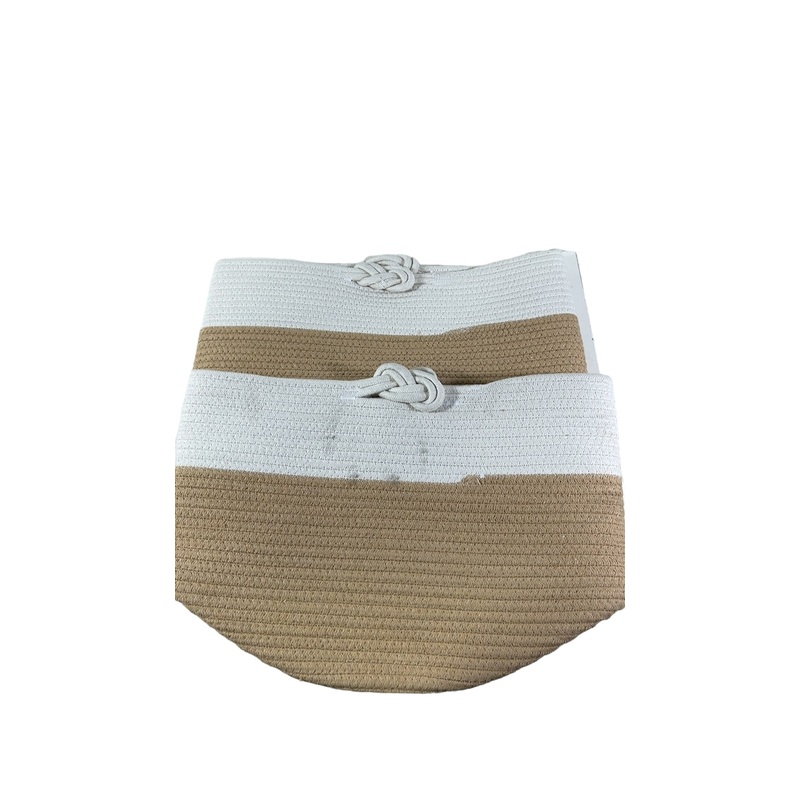 Sprucely Nesting Rope Baskets Set Of 2, Medium, Oat