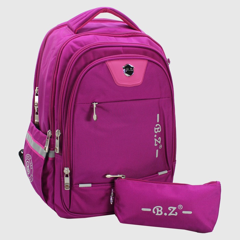 Fuchsia 18 Inches Backpack + Pencil Case