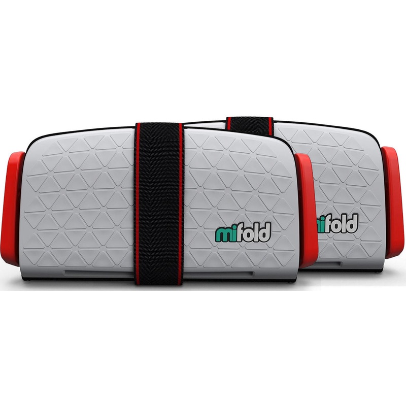Mifold Grab-and-Go ackless Belt Positioning Booster Car Seat, 2-Pack – Pearl Grey