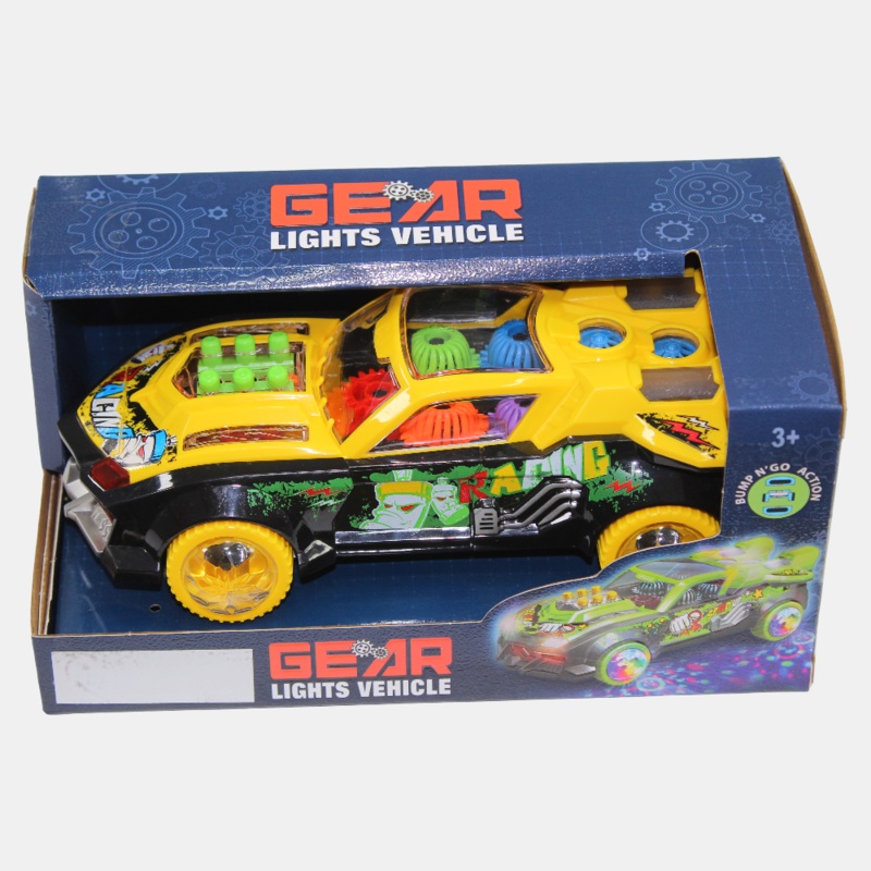 Racing Gear Vehicle with Lights & Sound – Yellow