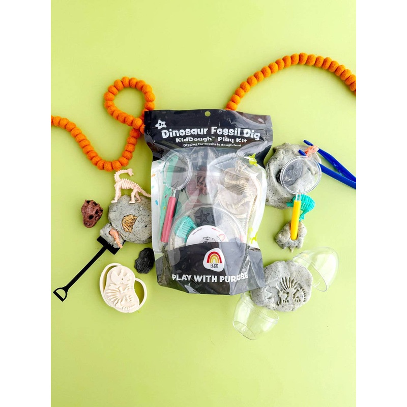 Earth Grown KidDough Dinosaur Fossil Dig (Cookies & Cream) KidDough Play Kit