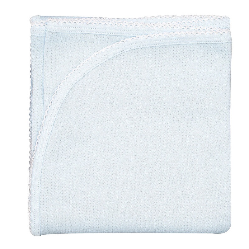Jacquard Blanket Light Blue Stars