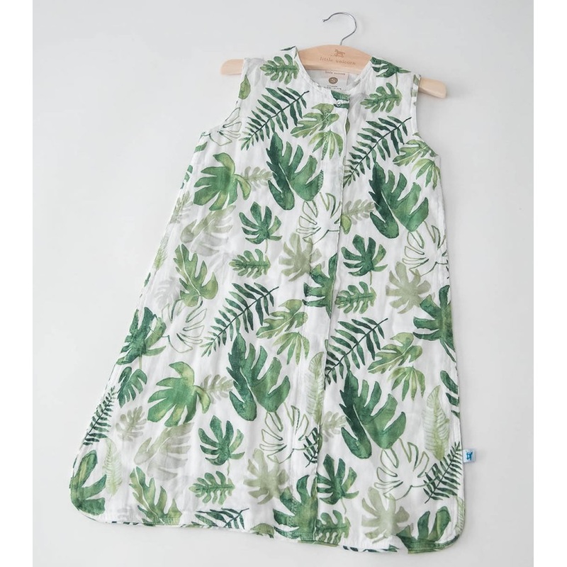 Little Unicorn Cotton Muslin Sleep Bag, Large – Tropical Leaf