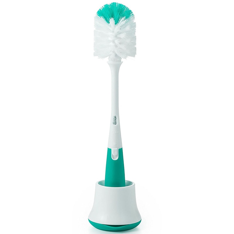 OXO Tot Bottle Brush with Nipple Cleaner & Stand – Teal