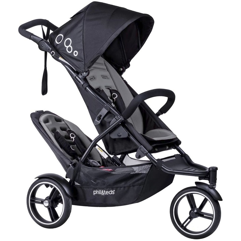 Phil & Teds Dot Stroller with Doubles Kit – Graphite