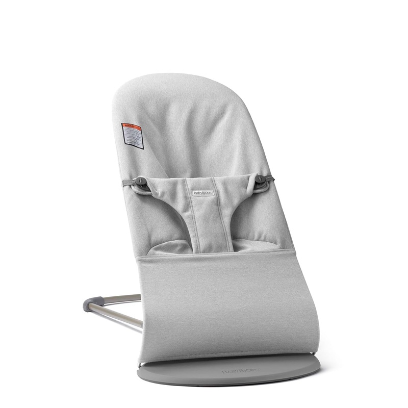 BabyBjorn Bouncer Bliss, Dark Gray Frame, Light Gray Woven Mlange