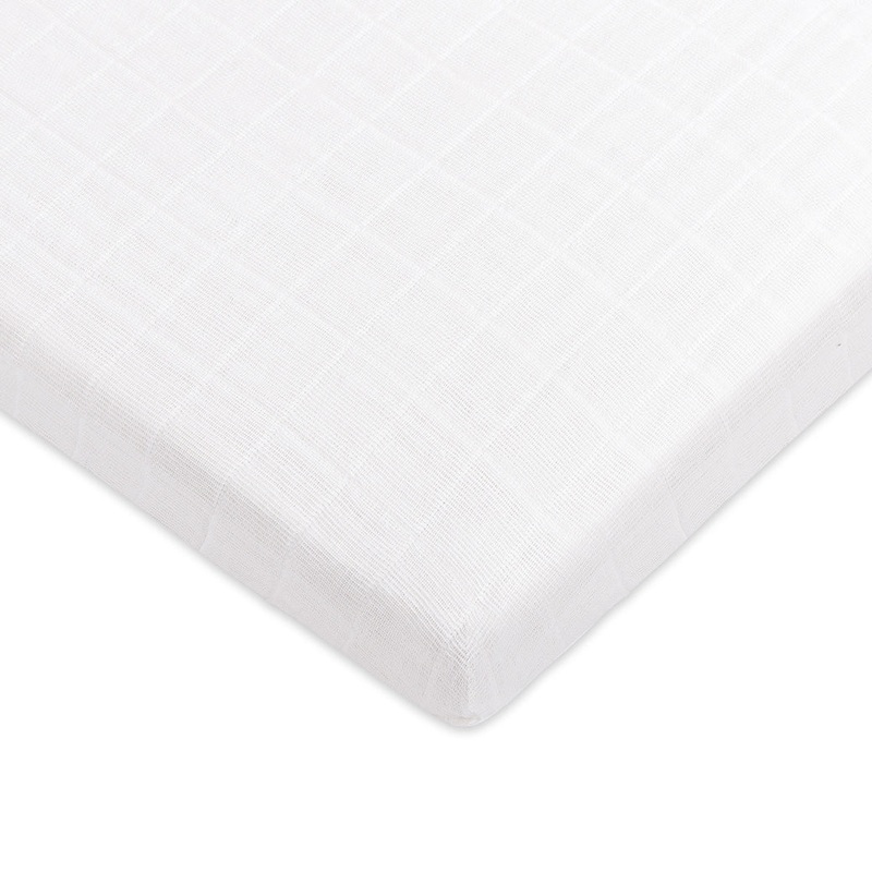 Babyletto Muslin All-Stages Midi Crib Sheet, White