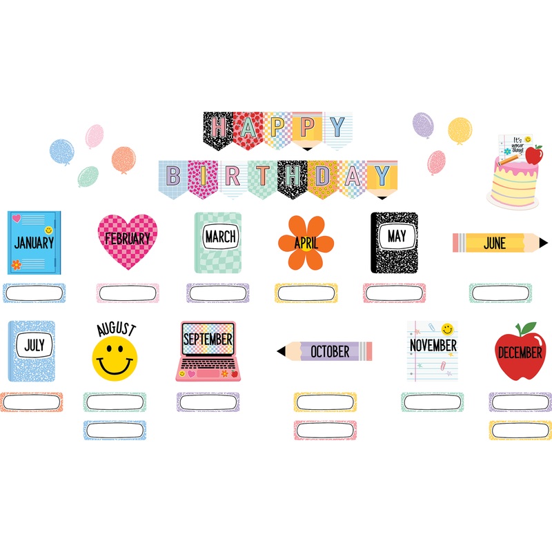 Cool for School Happy Birthday Mini Bulletin Board Set