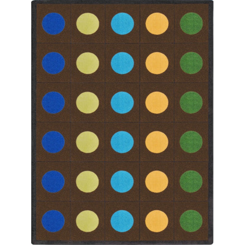 Lots of Dots Rug, 7’8″ x 10’9″ (30 dots), Earthtone