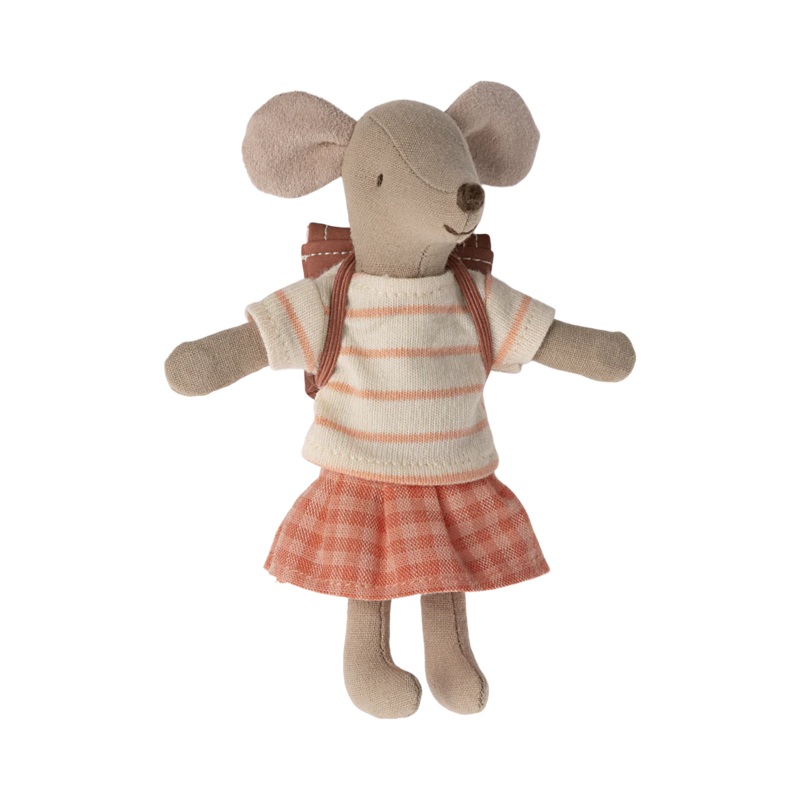 Maileg Tricycle Mouse, Big Sister – Coral