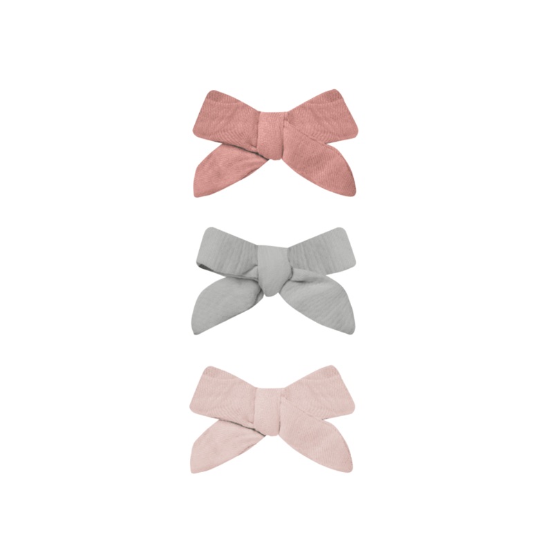 Quincy Mae Bow Clip Set of 3 – Lipstick, Sky, Bubblegum