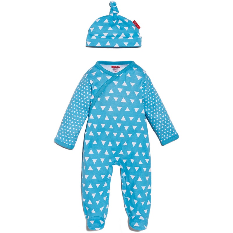 Skip Hop POP Print Footie & Hat Set – Blueberry (6 Months)