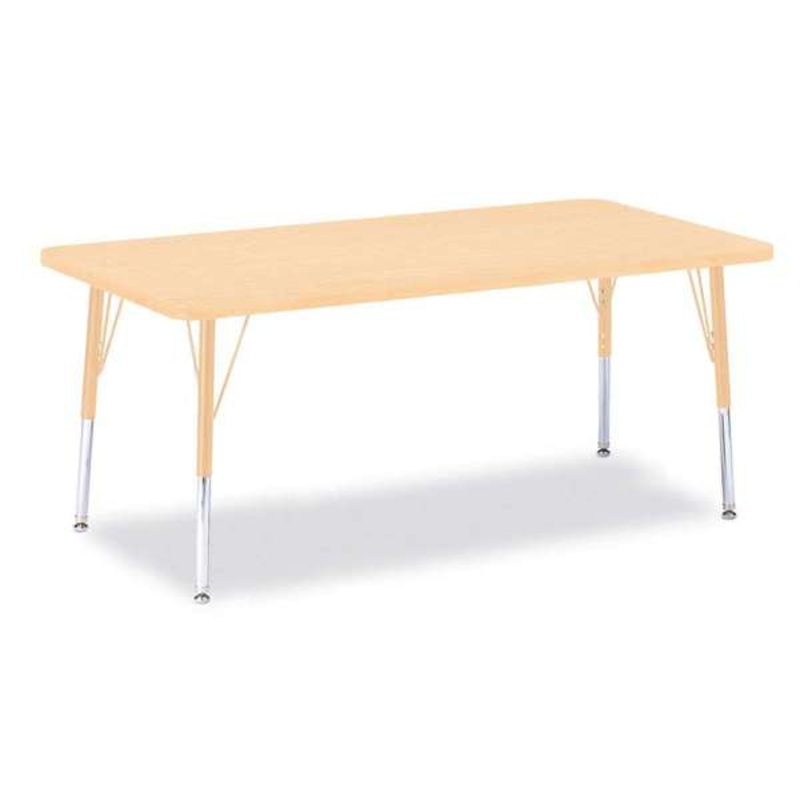 Berries Rectangle Activity Table – 30″ X 60″, E-height – Maple/Maple/Camel