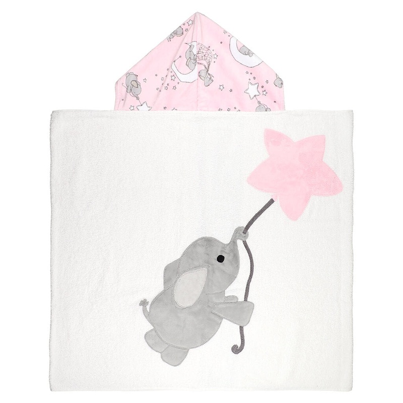 Big Towel Flying Elephant Pink