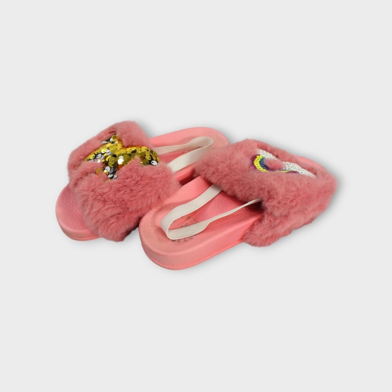 Girls’ Slides With Fur