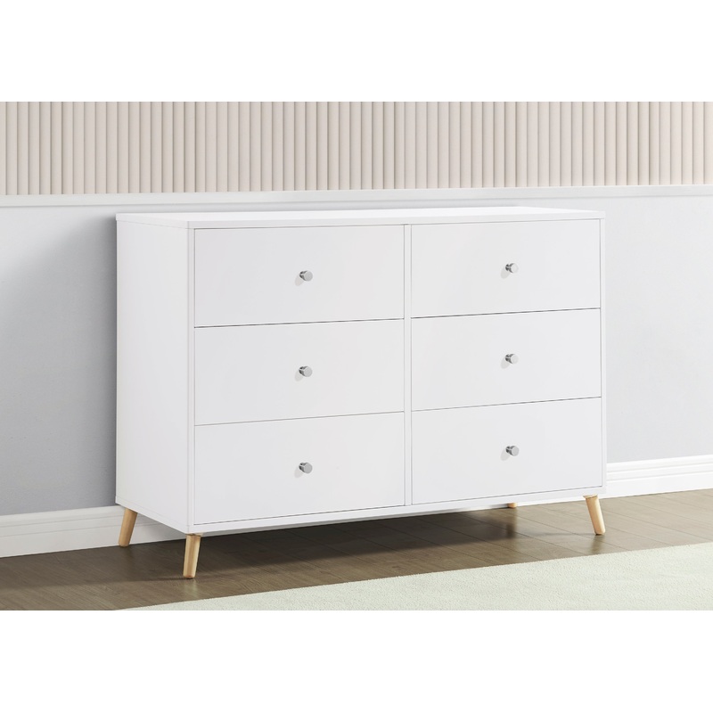 Jordan 6 Drawer Dresser with Interlocking Drawers