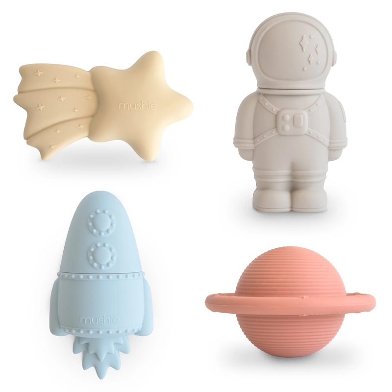 Mushie Space Mold Free Bath Play Set – 4 Pack