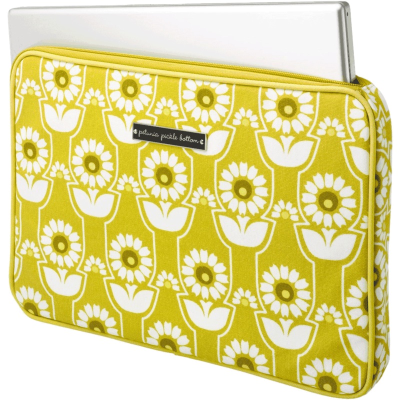 Petunia Pickle Bottom Carried Away Laptop Case in Sunlit Stockholm