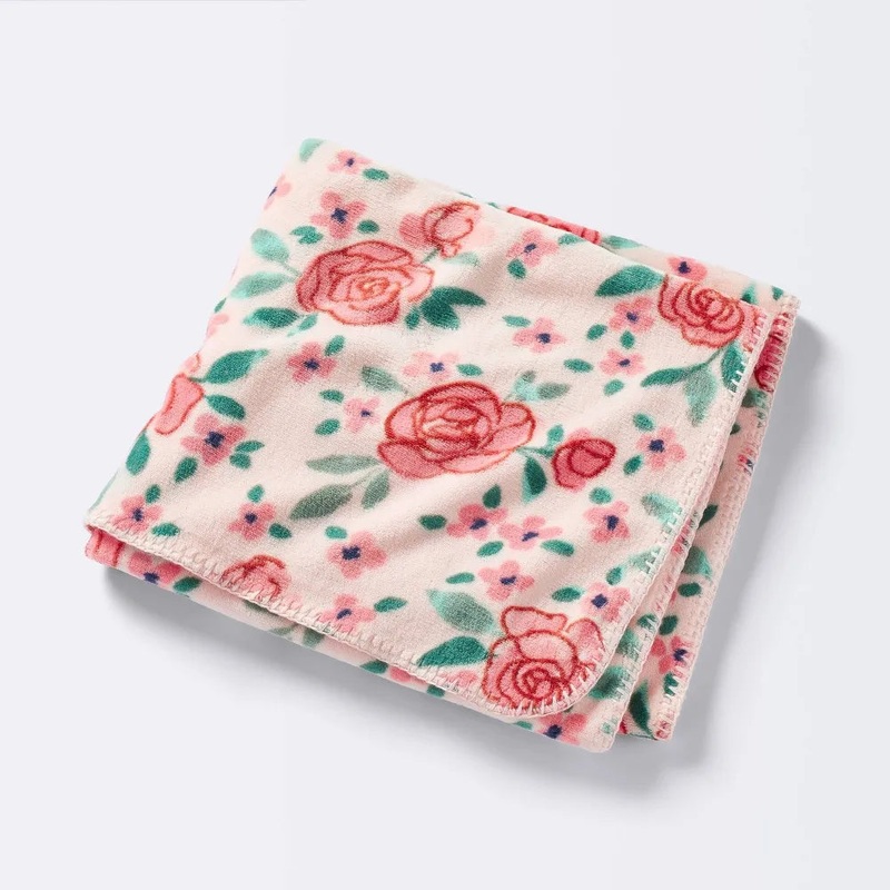 Plush Baby Blanket – Floral Blooms – Cloud Island