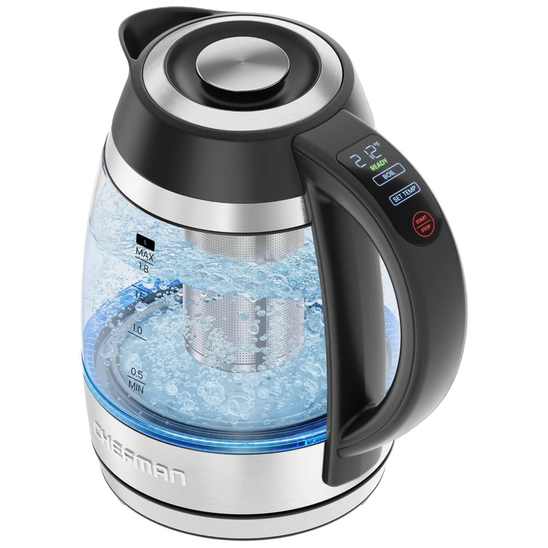 1.8L Lightning Borosilicate Glass Electric Kettle
