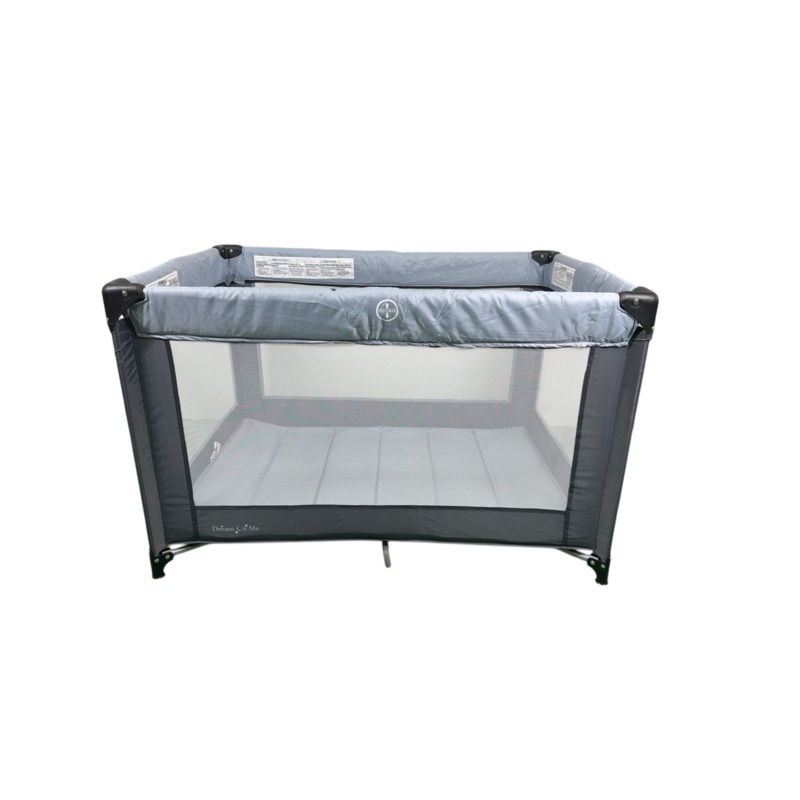 Dream On Me Zazzy Portable Playard with Bassinet, Grey