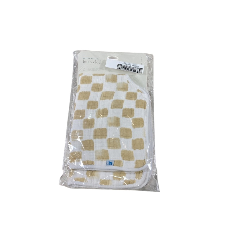 Little Unicorn Cotton Muslin Burp Cloth 2 Pack, Adobe Checker