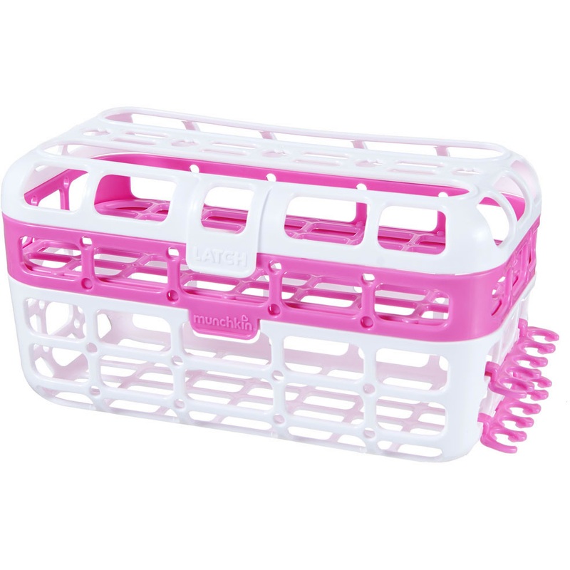 Munchkin High Capacity Dishwasher Basket – Pink