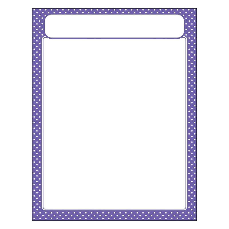 Polka Dots Purple Learning Chart