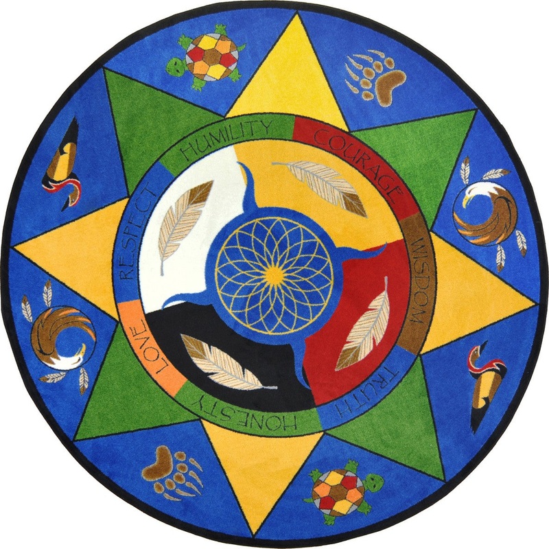 Spirit of Truth 7’7″ Round area rug in color Multi