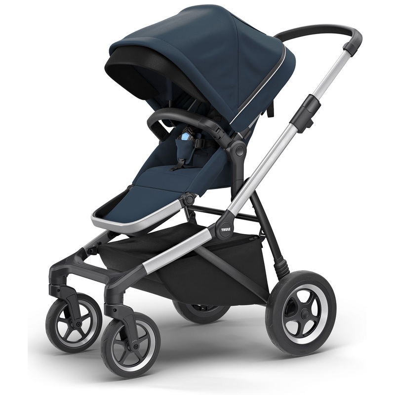 Thule Sleek Single-to-Double Stroller – Navy Blue