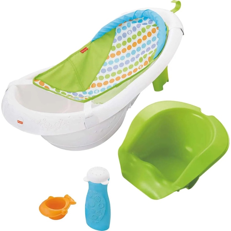 Baby to Toddler Bath 4-In-1 Sling N Seat Tub, Green