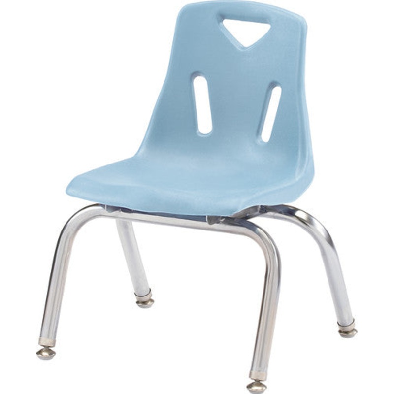 Berries Stacking Chair with Chrome-Plated Legs – 10″ Ht – Coastal Blue
