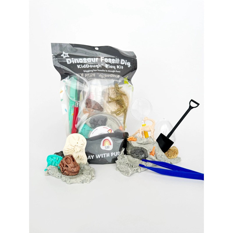 Dinosaur Fossil Dig Sensory Play Dough Kit