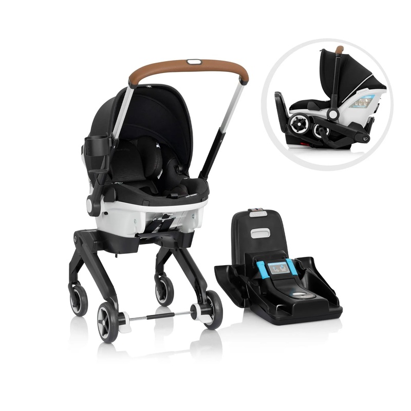 Gold Shyft DualRide Infant Car Seat and Stroller with Storage Bag & Canopy – Onyx Black