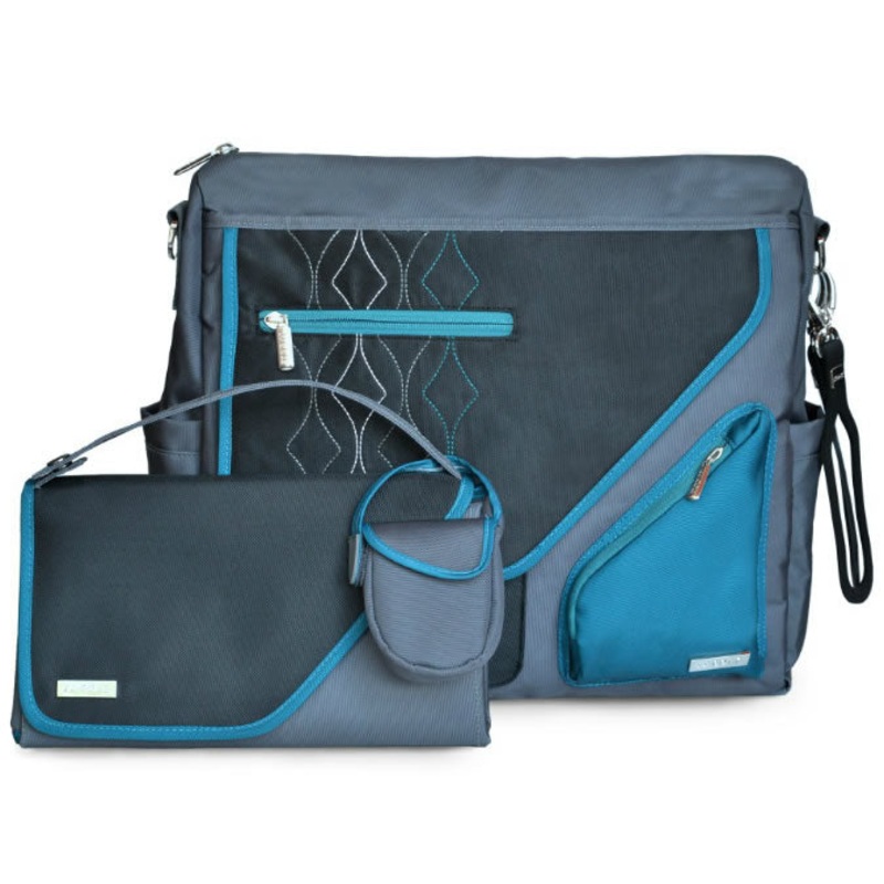 JJ Cole Metra Diaper Bag – Blue Diamonds