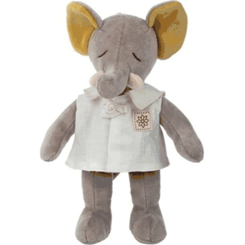 MiYim Fairytale Baby Elle 9″ Organic Plush Elephant with Outfit