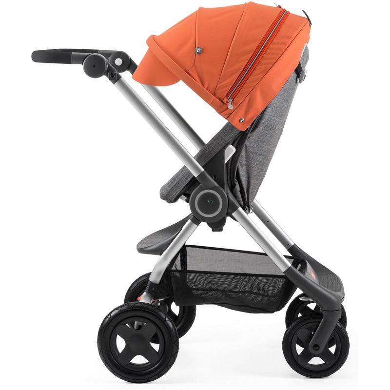 Stokke Scoot Complete Stroller – Black Melange/Orange