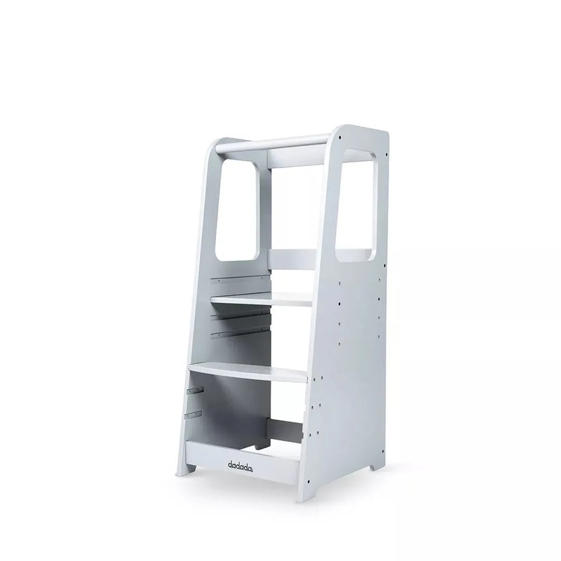 Toddler Tower Kids’ Stepping Stool – Light Gray