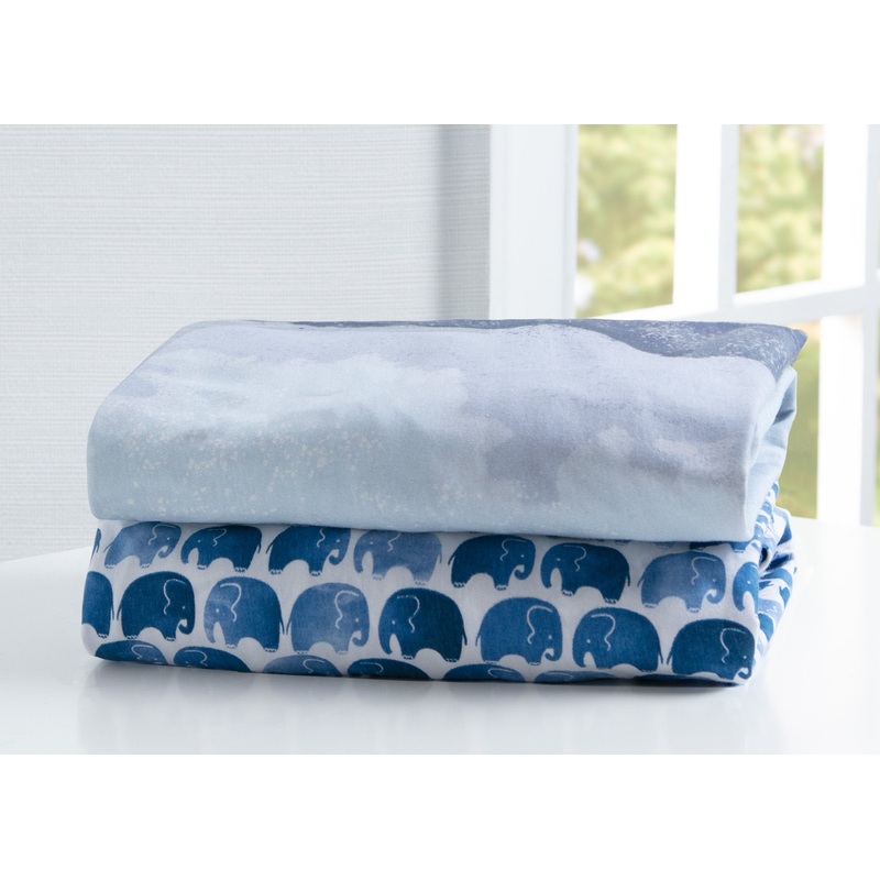 Watercolor Elephant Fitted Crib Sheets – 2 Pack