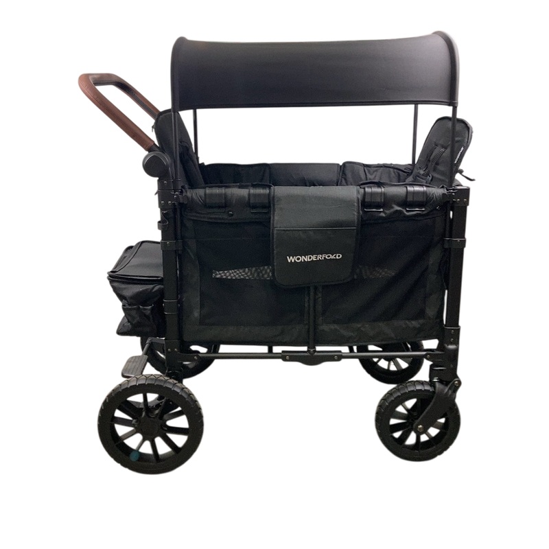 Wonderfold W2 Luxe Multifunctional Double Stroller Wagon, 2024, Volcanic Black