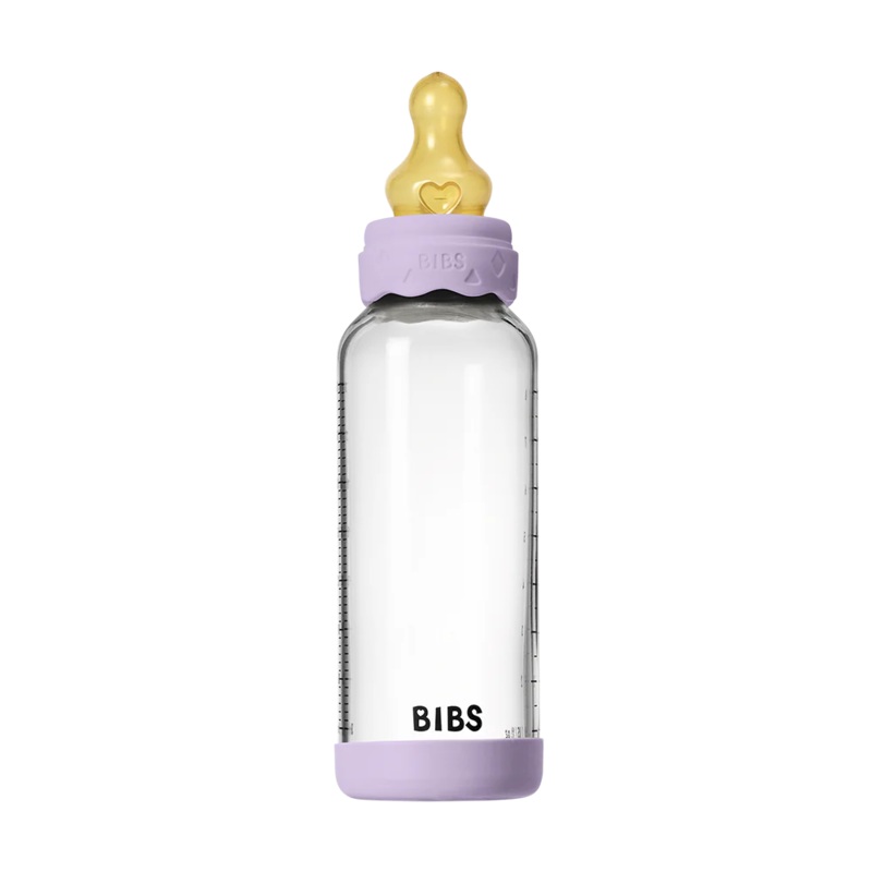 BIBS Baby Glass Bottle Boheme – 8 Ounce Latex – Violet Sky
