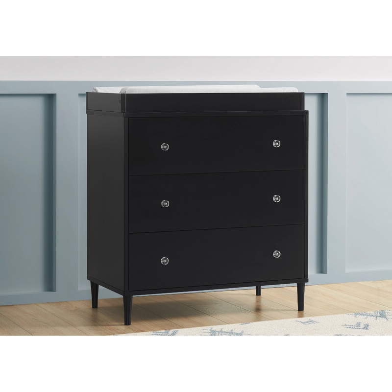 Bowie 3 Drawer Dresser with Changing Top and Interlocking Drawers