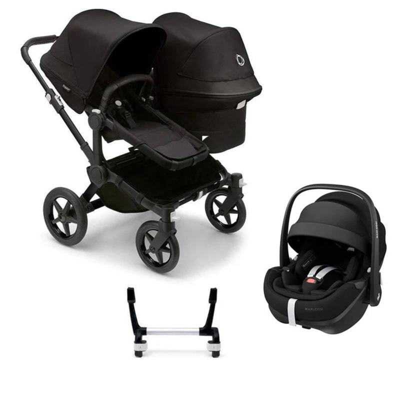 Bugaboo Donkey 5 Duo Complete + Pebble 360 Pro 2 Travel System – Midnight Black