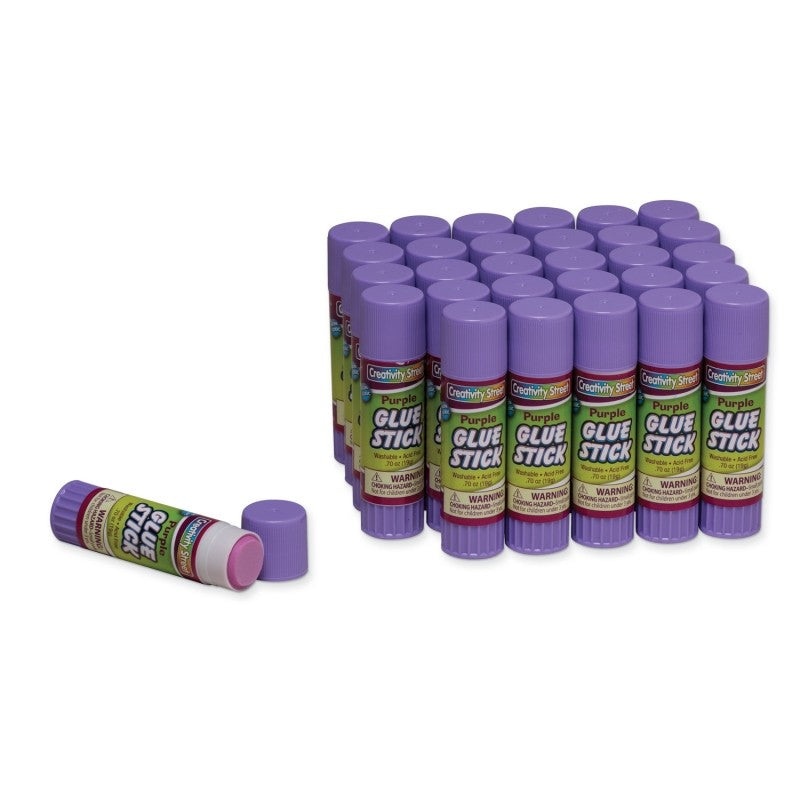 Creativity Street Glue Stick, Purple, .70 oz.