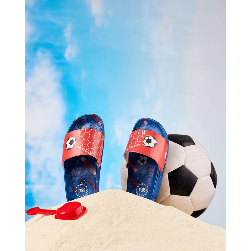 Cubs Red Football Goal Navy Boys Slide
