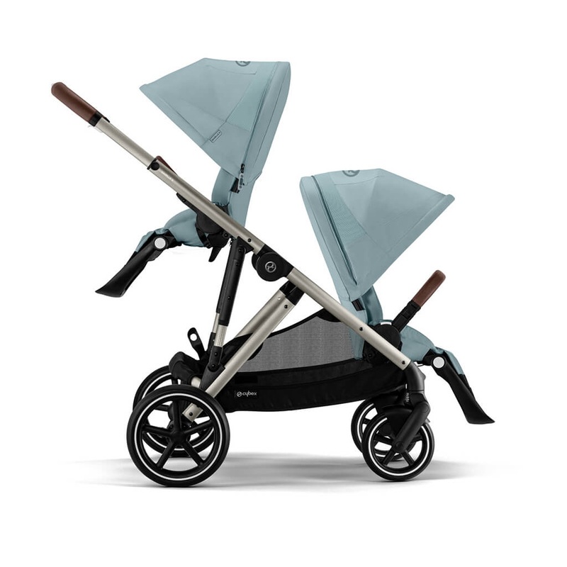 Gazelle S 2 Double Stroller Taupe Frame