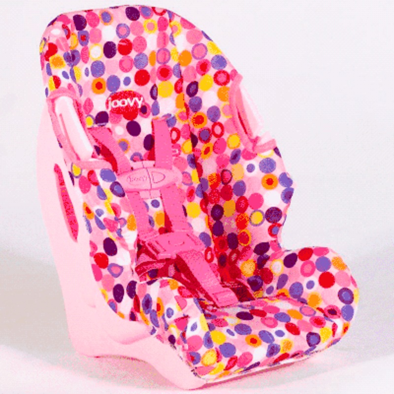 Joovy Doll Booster Car Seat in Pink Dot
