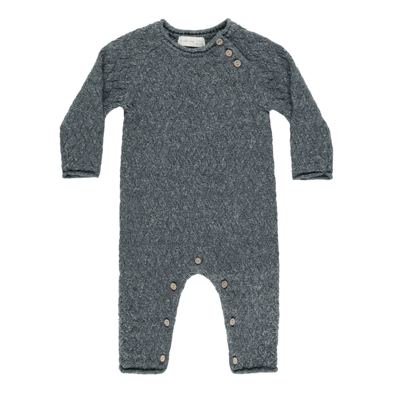 Quincy Mae – Cozy Heather Knit Jumpsuit – Indigo